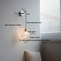 Modern sunset glass led wall sconce bedroom brass lamp