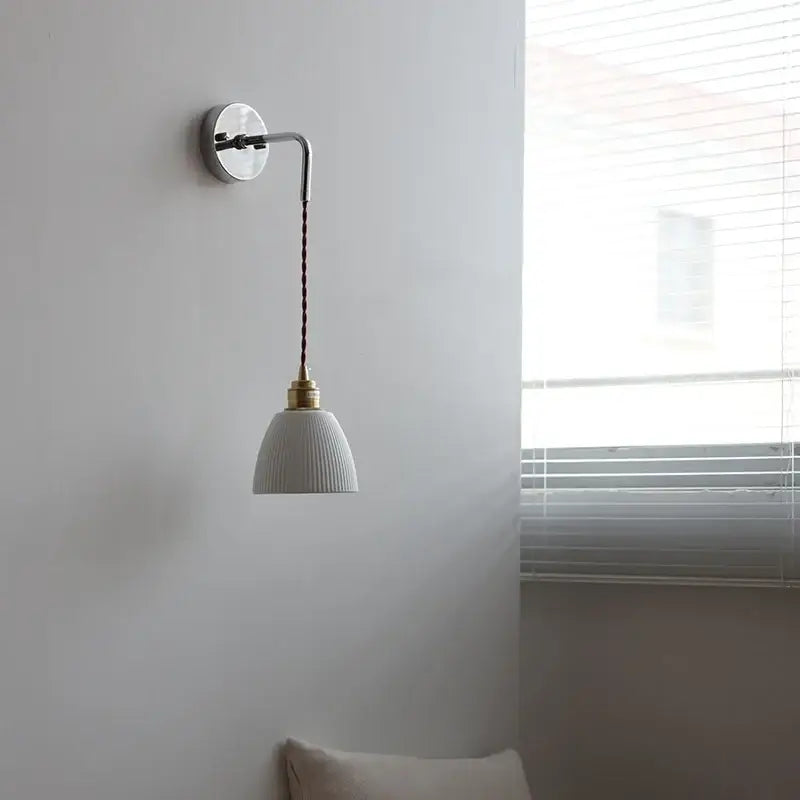 Modern sunset glass led wall sconce bedroom brass lamp