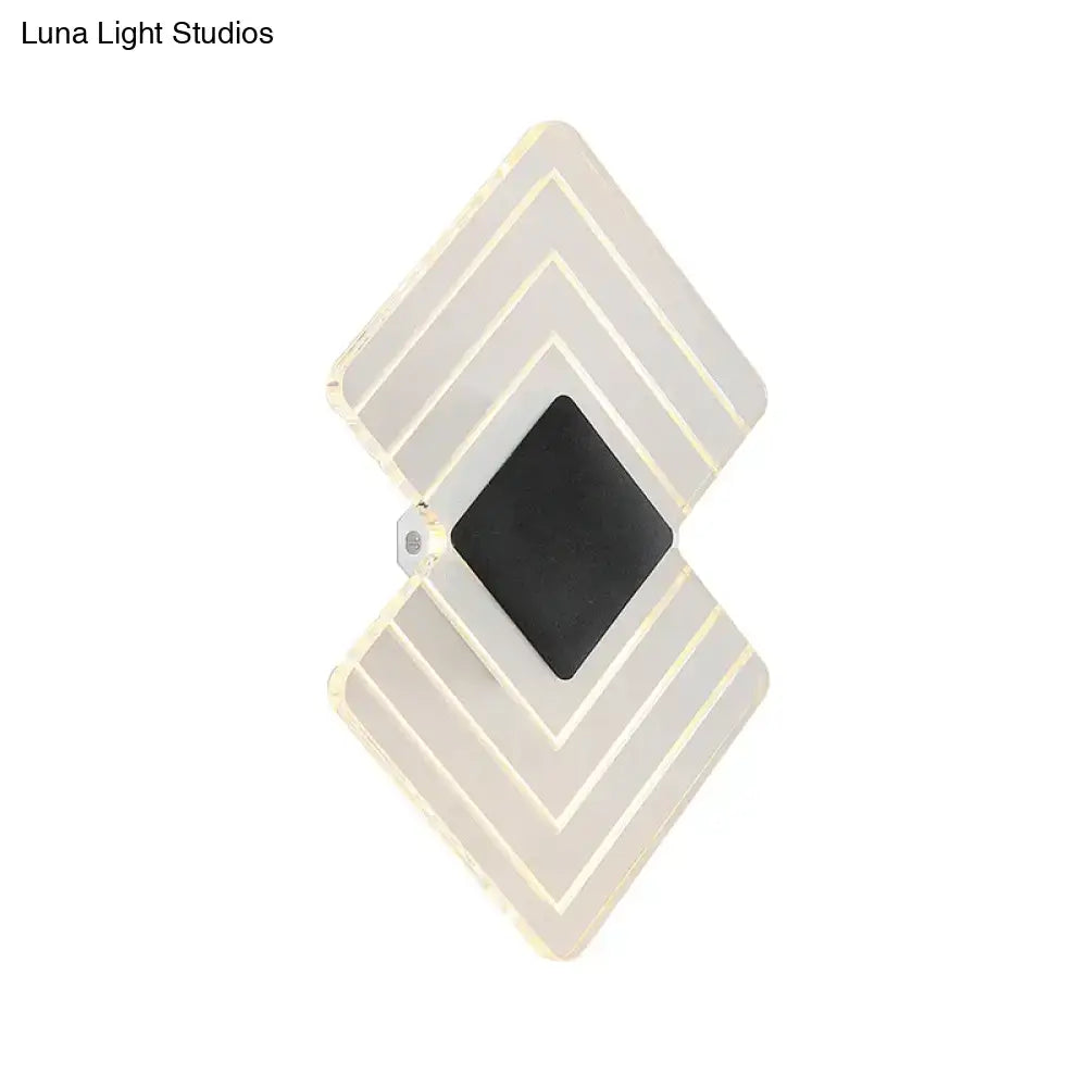 Modern textured silver & black led wall sconce bedroom direct wired