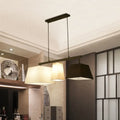 Modern trapezoid fabric island light kitchen hanging lamp