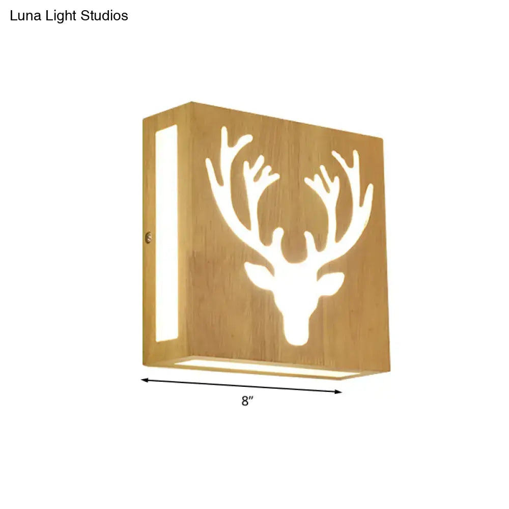 Modern tree pattern bamboo wall light bedroom direct wired electric