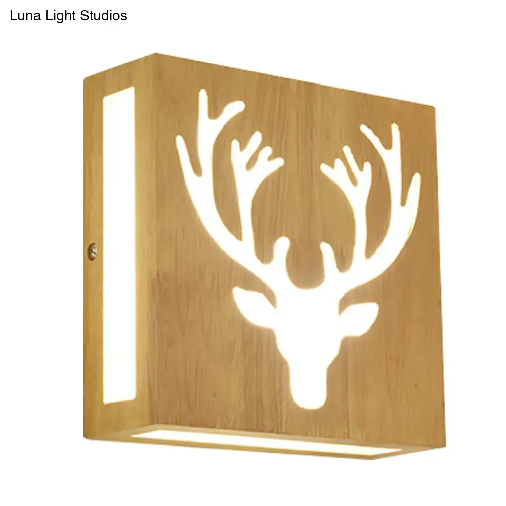Modern tree pattern bamboo wall light bedroom direct wired electric