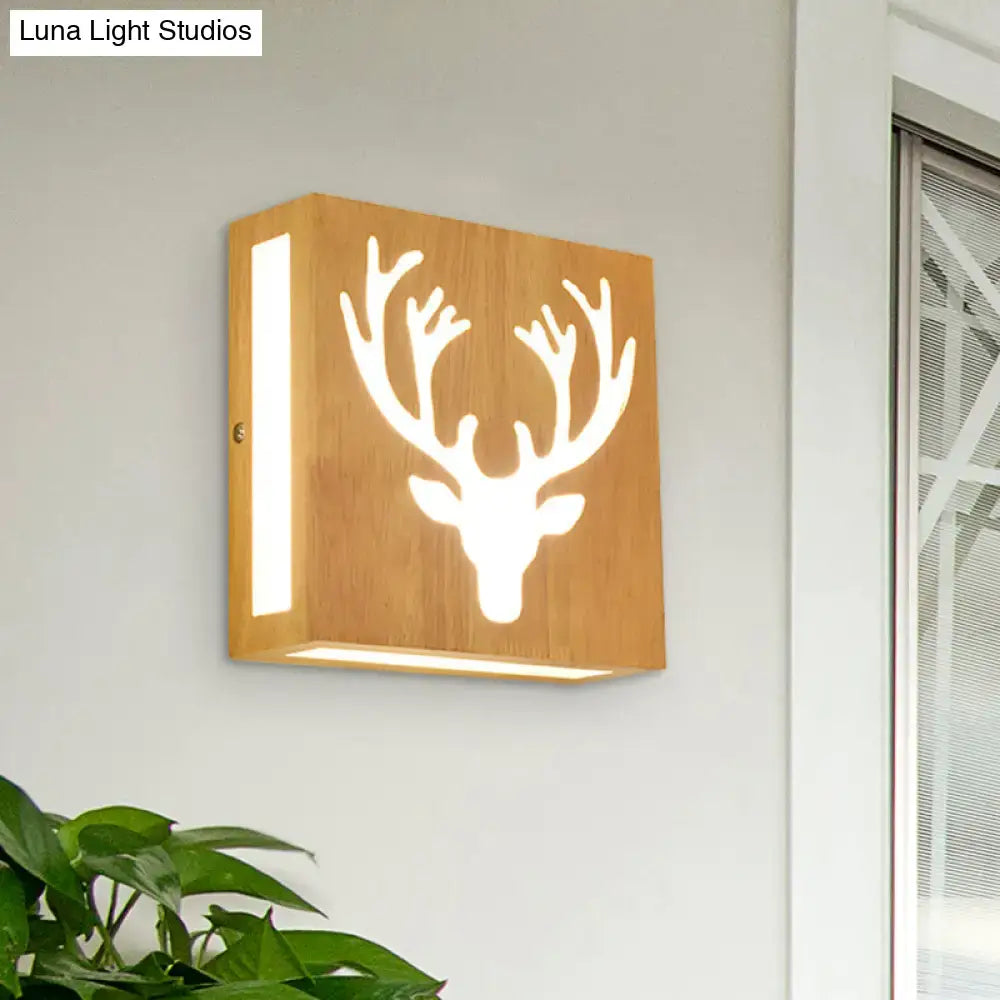 Modern tree pattern bamboo wall light bedroom direct wired electric