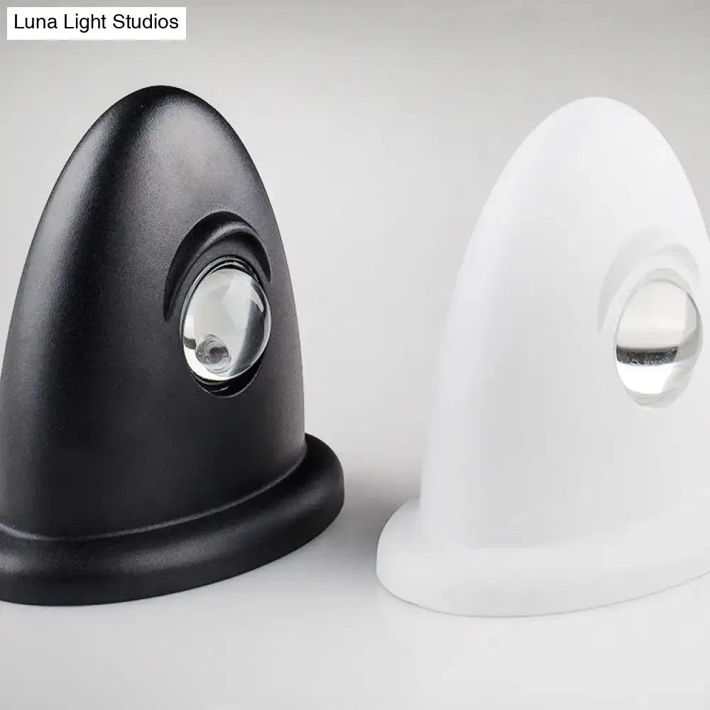 Modern triangle white and chrome bedroom wall sconce lamp