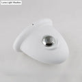 Modern triangle white and chrome bedroom wall sconce lamp with polished chrome sphere for led bedroom wall lighting