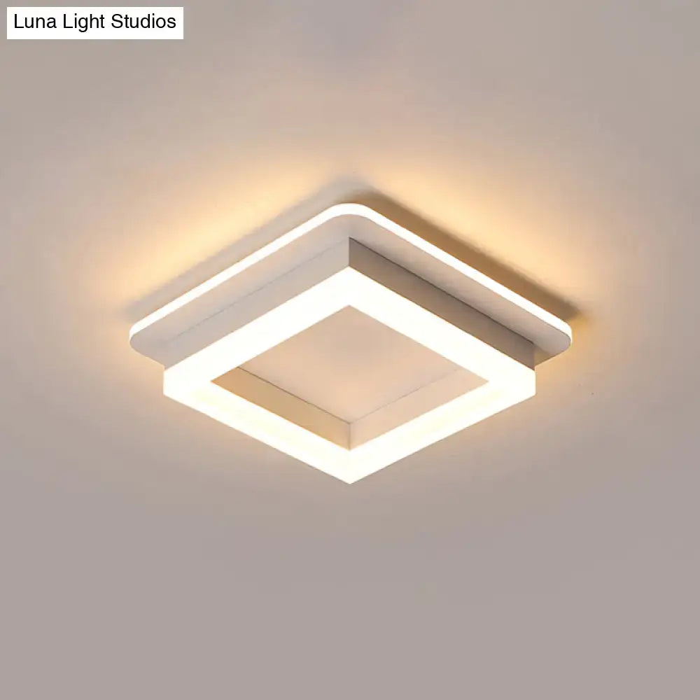 Modern tricolor ring led flush mount ceiling light for bedroom