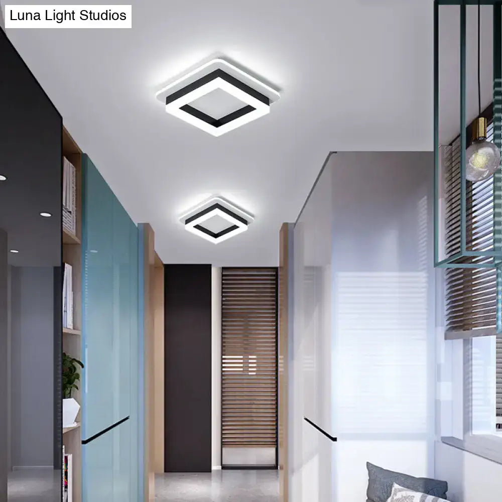 Modern tricolor ring led flush mount ceiling light for bedroom