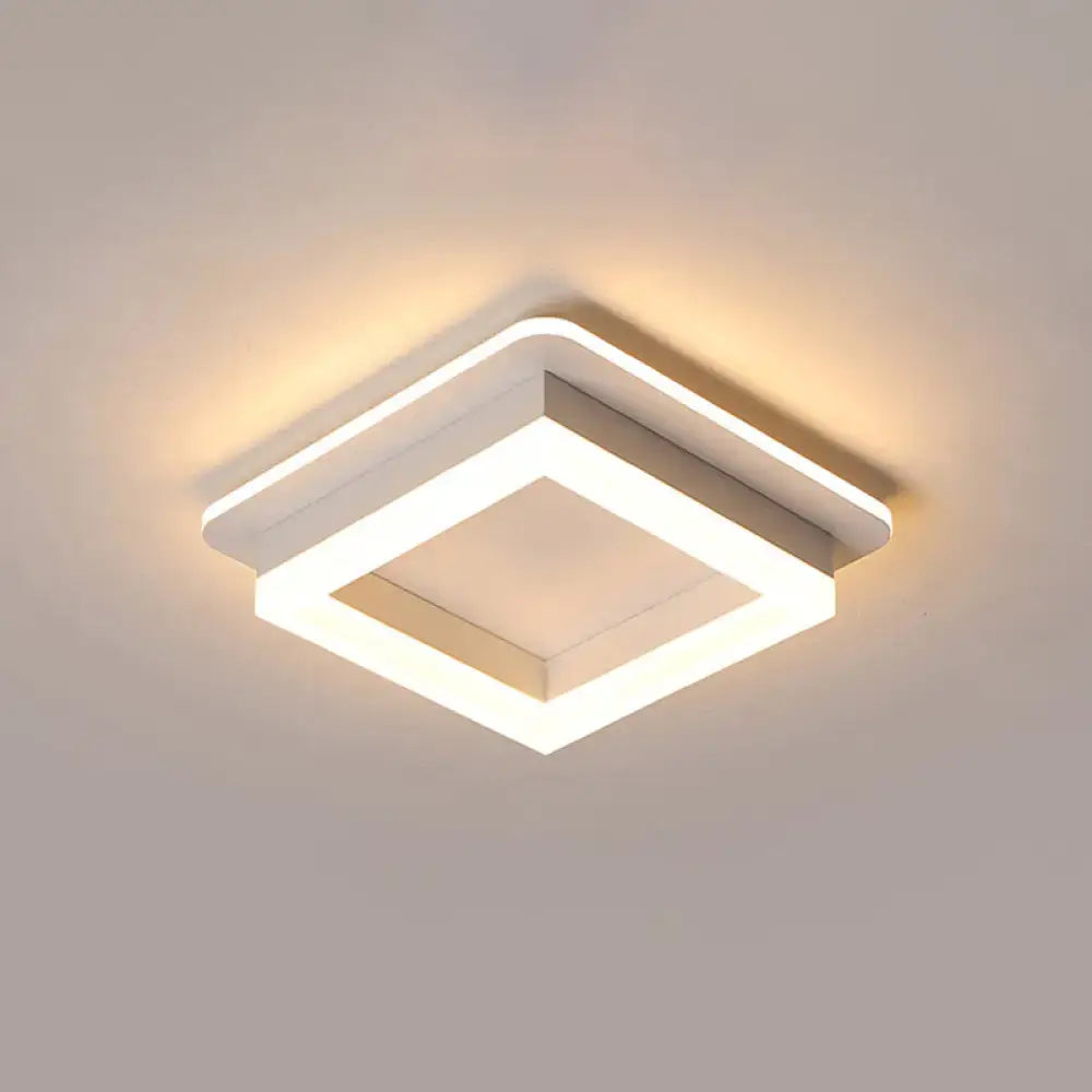 Modern tricolor ring led flush mount ceiling light for bedroom