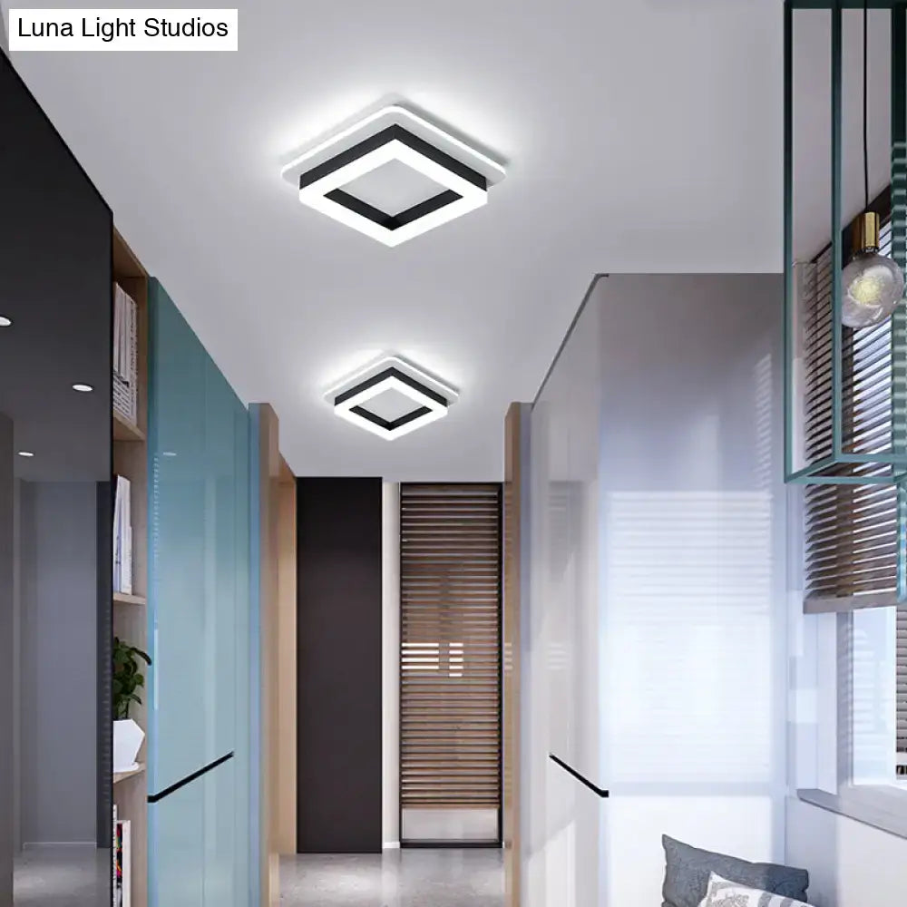 Modern tricolor ring led flush mount ceiling light for bedroom