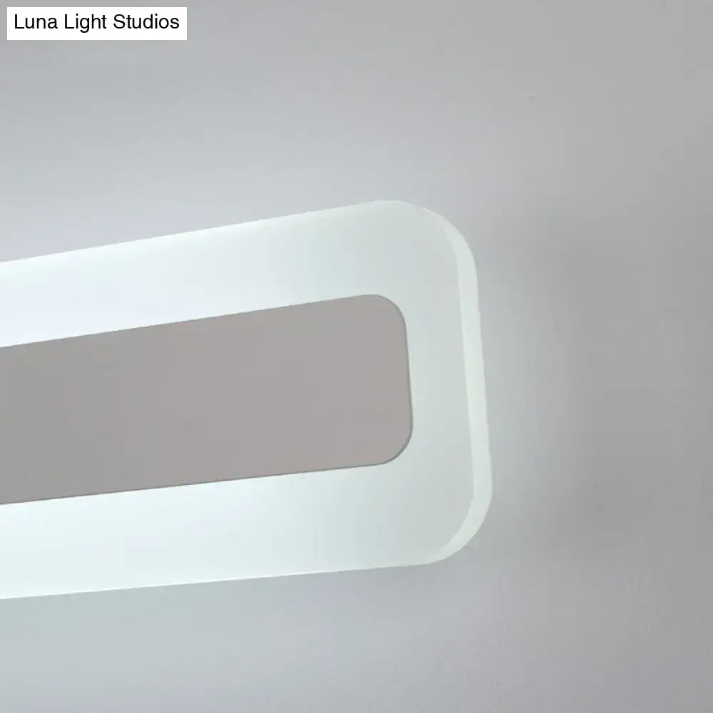 Modern ultrathin bar shaped white led wall sconce bedroom light