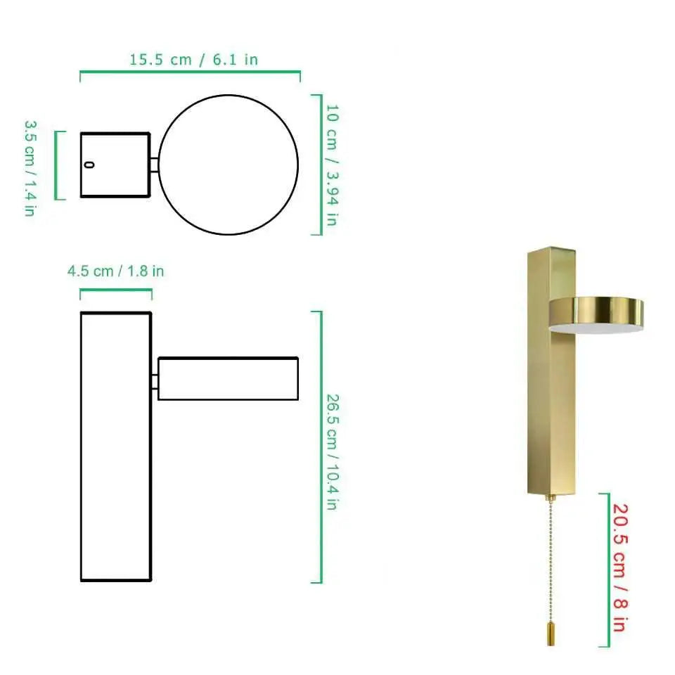 Modern Wall Sconces 350° Adjustable
