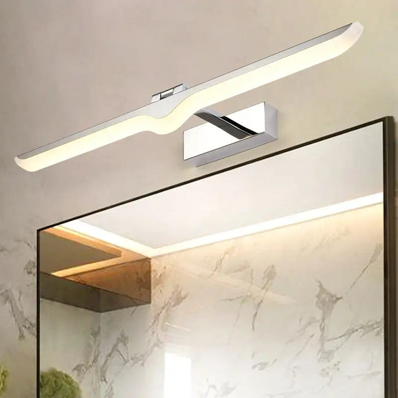 Modern wave chrome acrylic wall light bathroom 110v-120v vanity