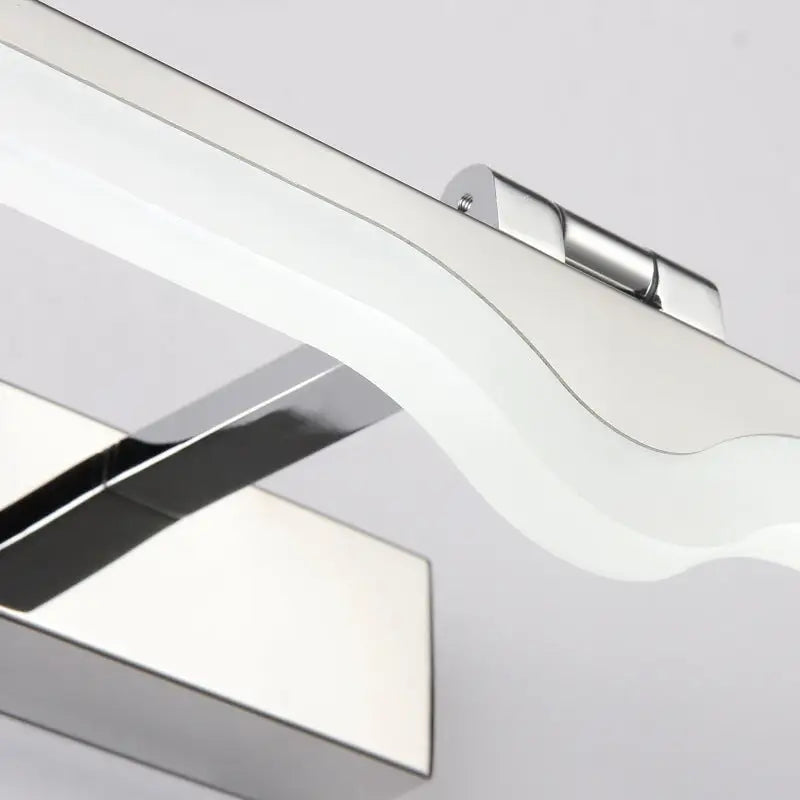 Modern wave chrome acrylic wall light bathroom 110v-120v vanity