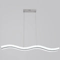 DecorBites sleek acrylic led pendant light fixture with white diffuser and chrome hardware for chic dining ambiance