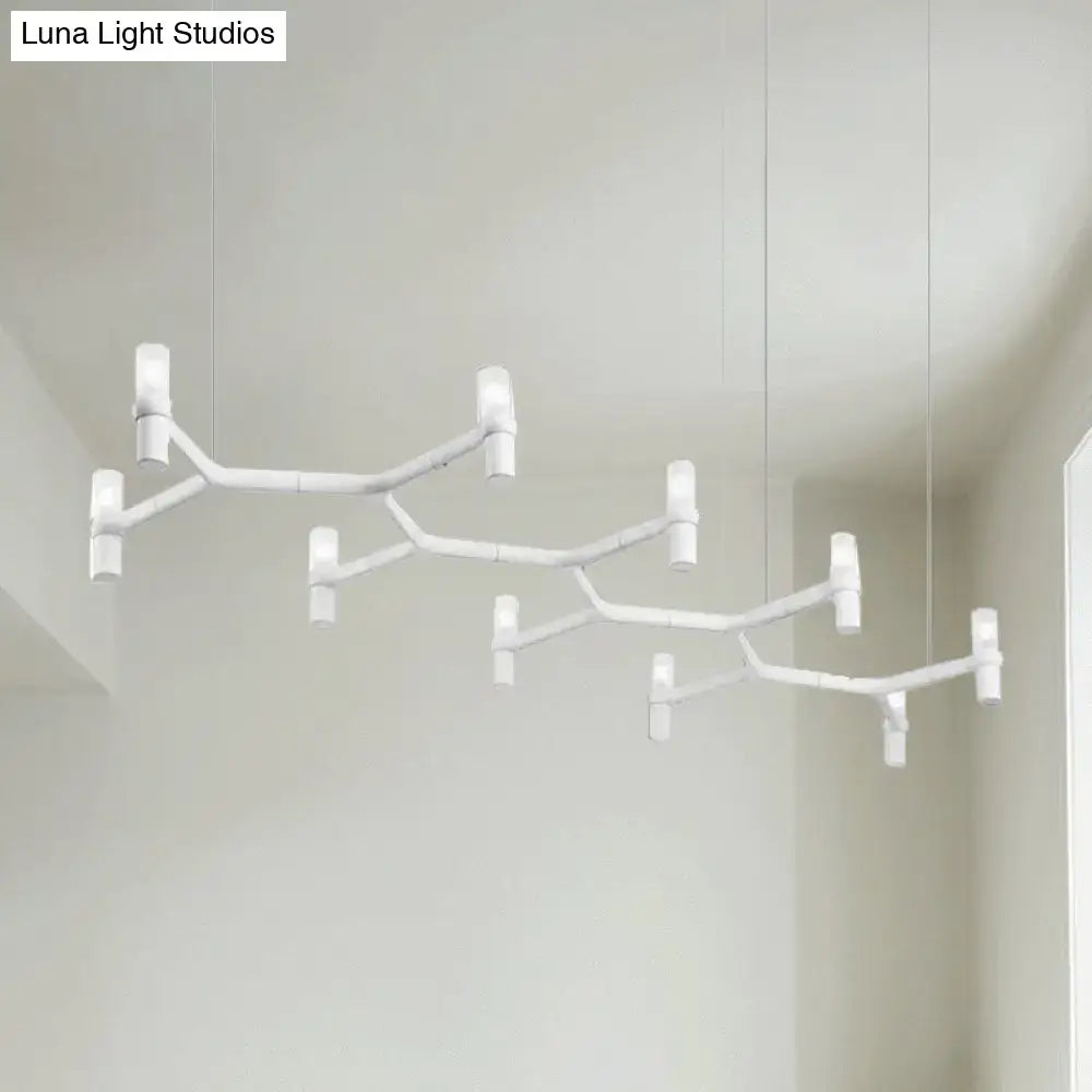 Modern white 10-head aluminum alloy ceiling pendant kitchen light