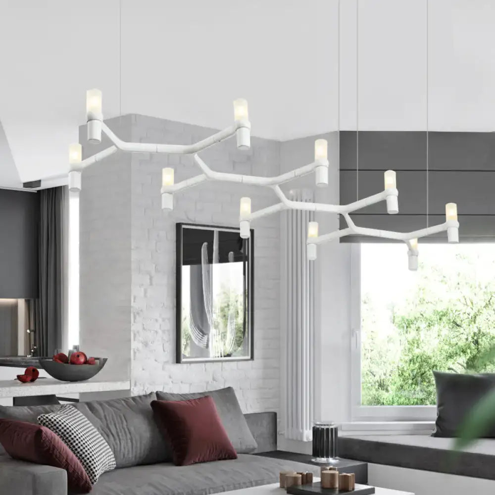 Modern white 10-head aluminum alloy ceiling pendant kitchen light
