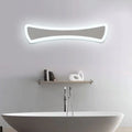 Modern white acrylic wall sconce lighting led mirror lamp with curved frame and integrated lighting above bathtub 220v-240v 110v-120v