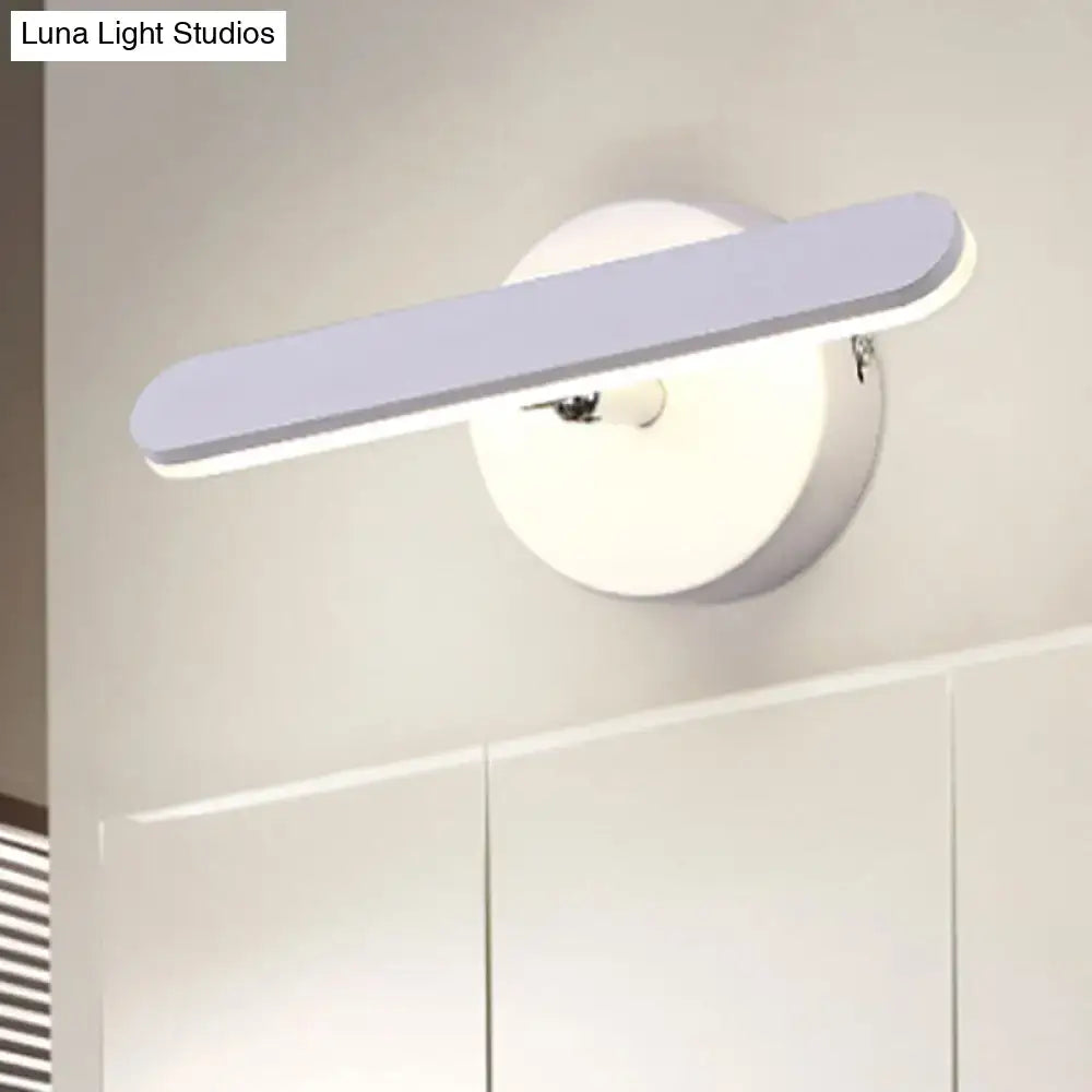 Modern white adjustable led wall sconce bedroom simple style metal