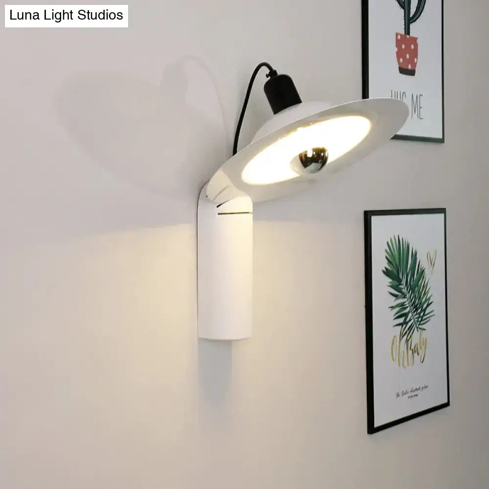 Modern white adjustable wall sconce bedroom reading lamp