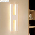 Modern white alphabet wall lamp shaped like letter h with warm led light strips for 110v-120v or 220v-240v use
