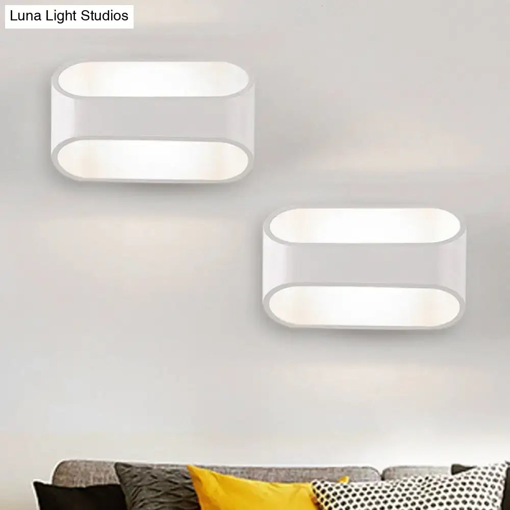 Modern white aluminum led wall sconce bathroom light