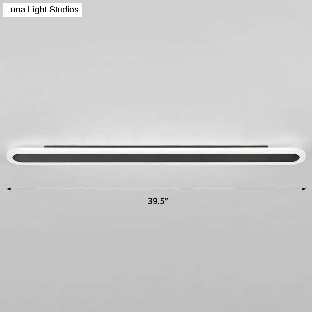 Modern white and black acrylic bar wall lamp corridor light 110v 240v