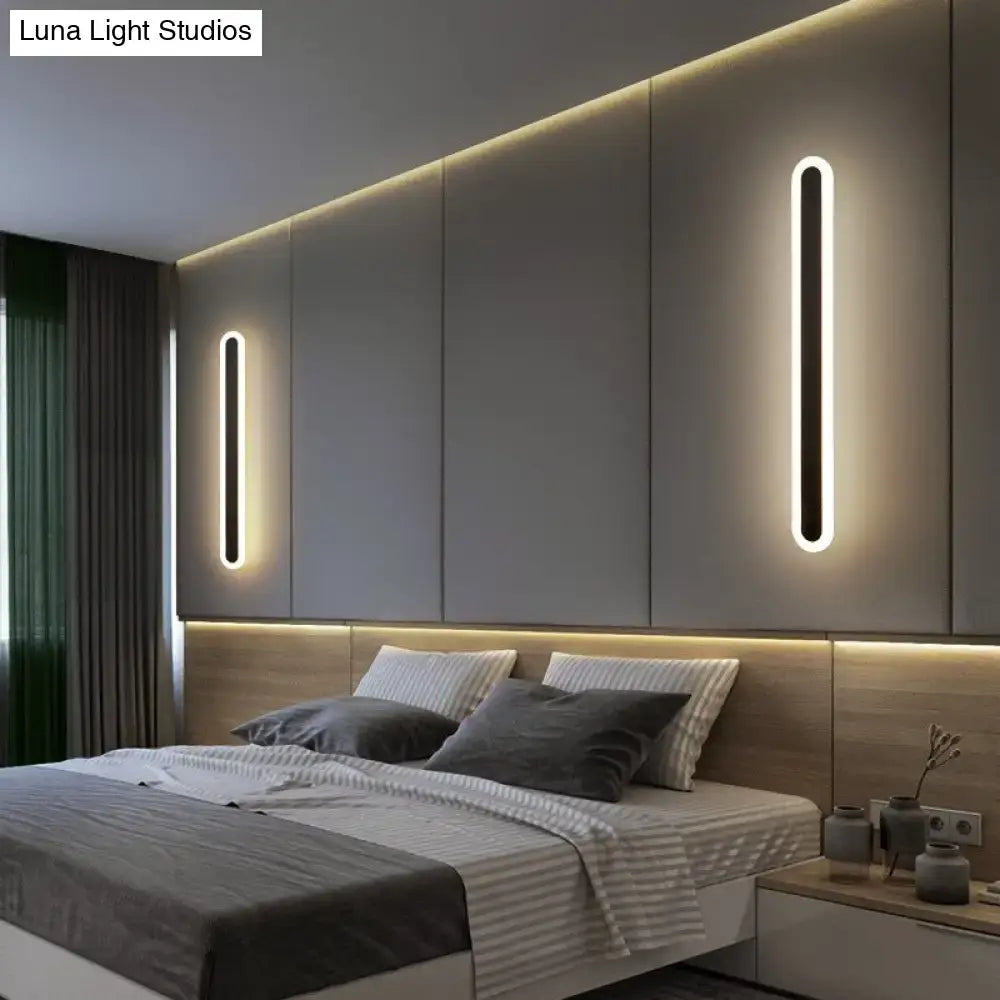 Modern white and black acrylic bar wall lamp corridor light 110v 240v