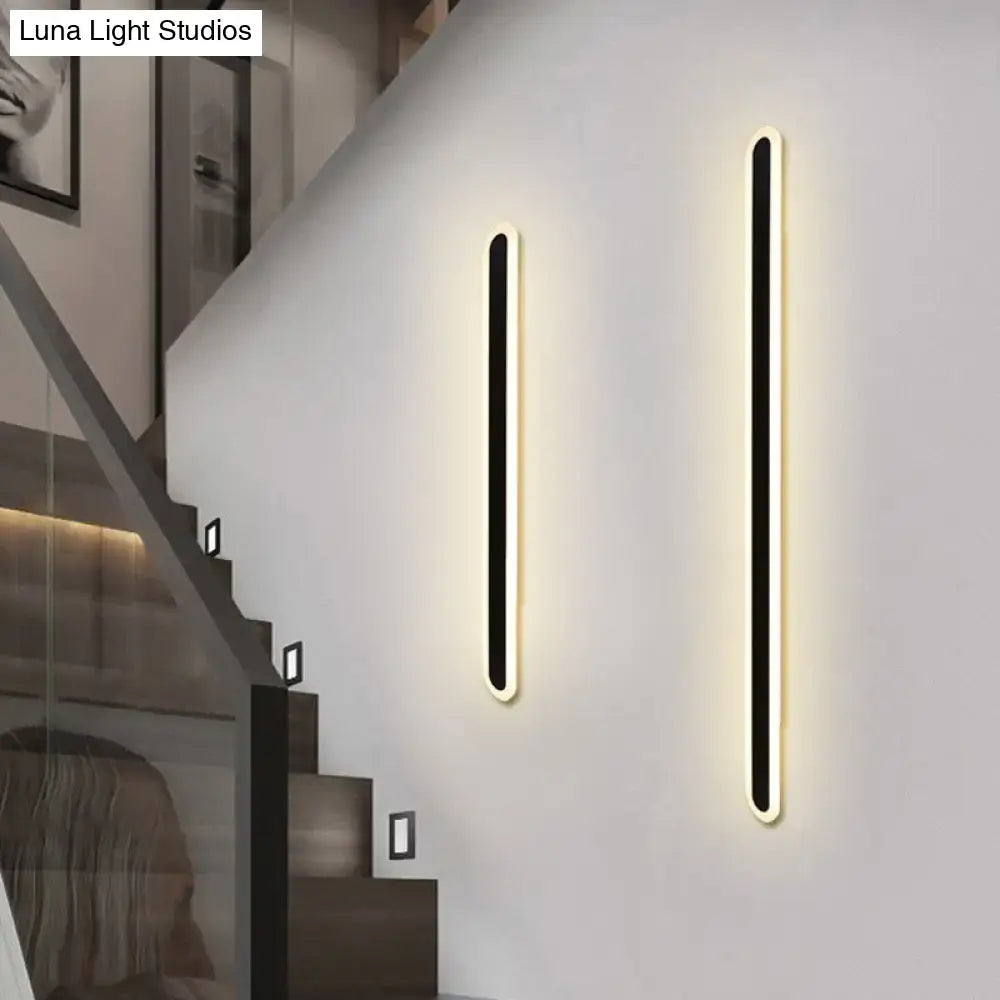 Modern white and black acrylic bar wall lamp corridor light 110v 240v