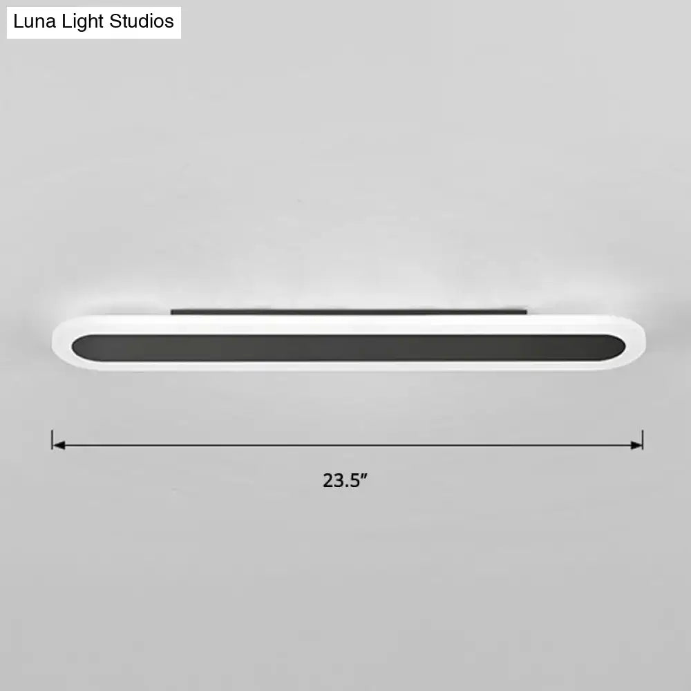 Modern white and black acrylic bar wall lamp corridor light 110v 240v