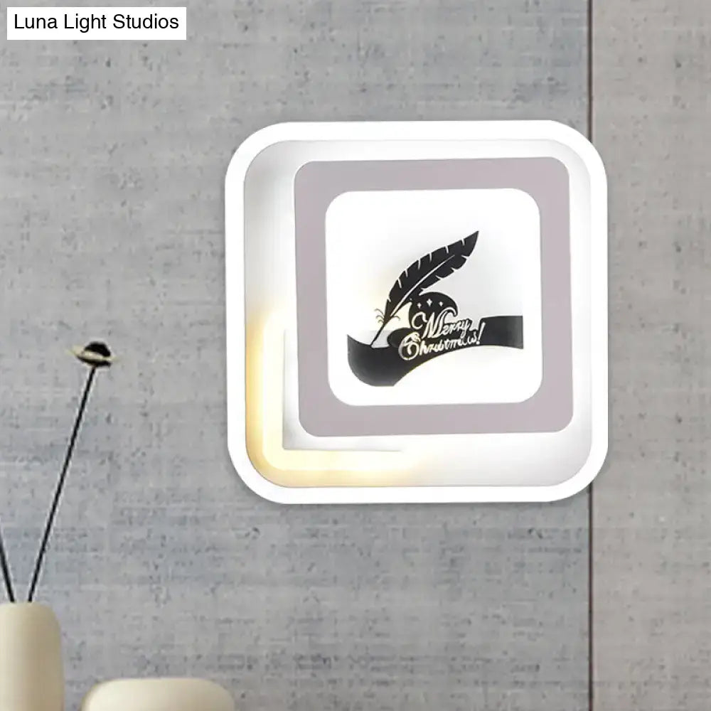 Modern white and black deer wall lamp living room led light