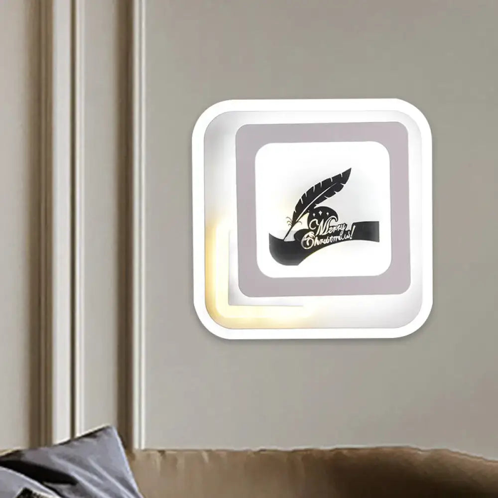 Modern white and black deer wall lamp living room led light