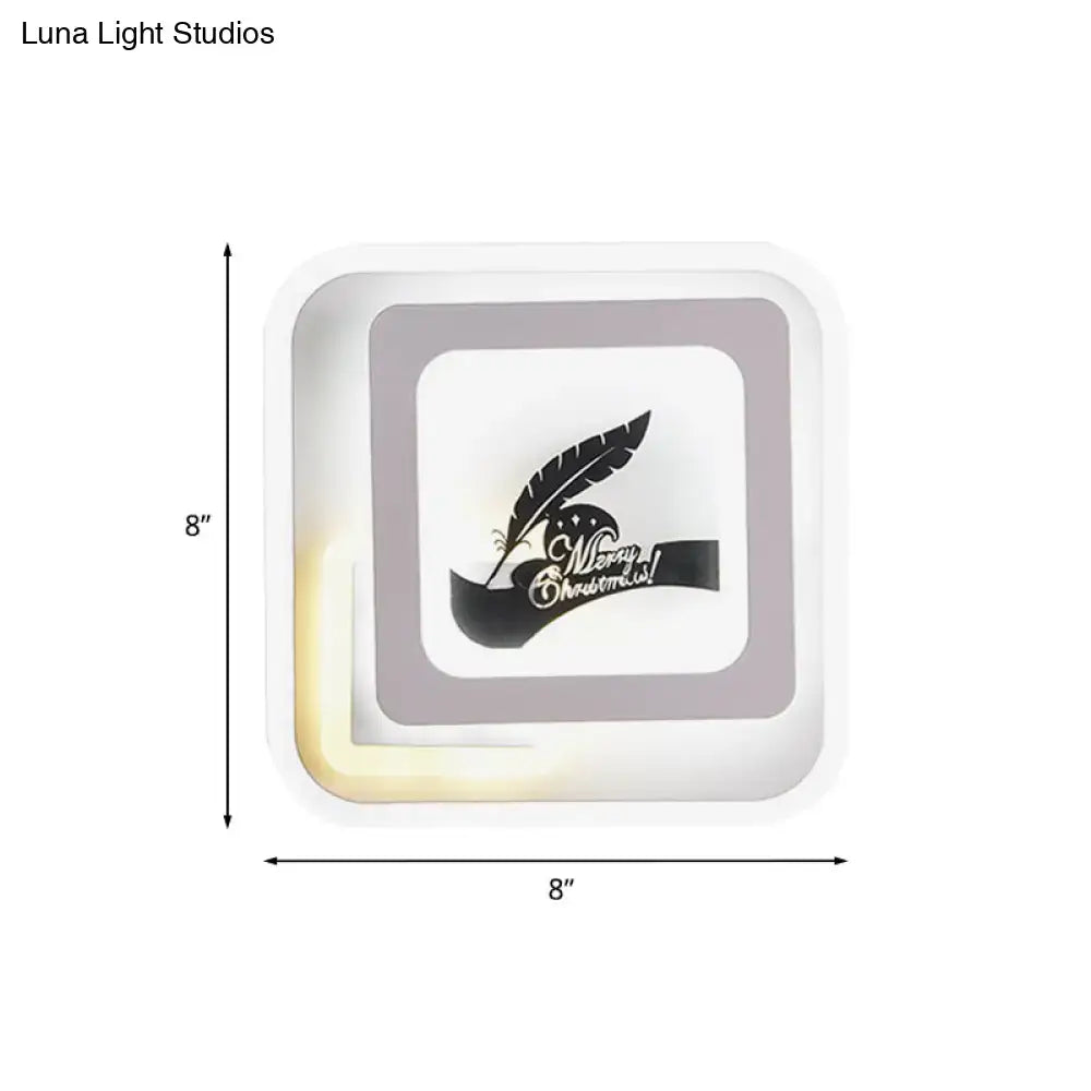 Modern white and black deer wall lamp living room led light