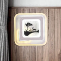 Modern white and black deer wall lamp living room led light