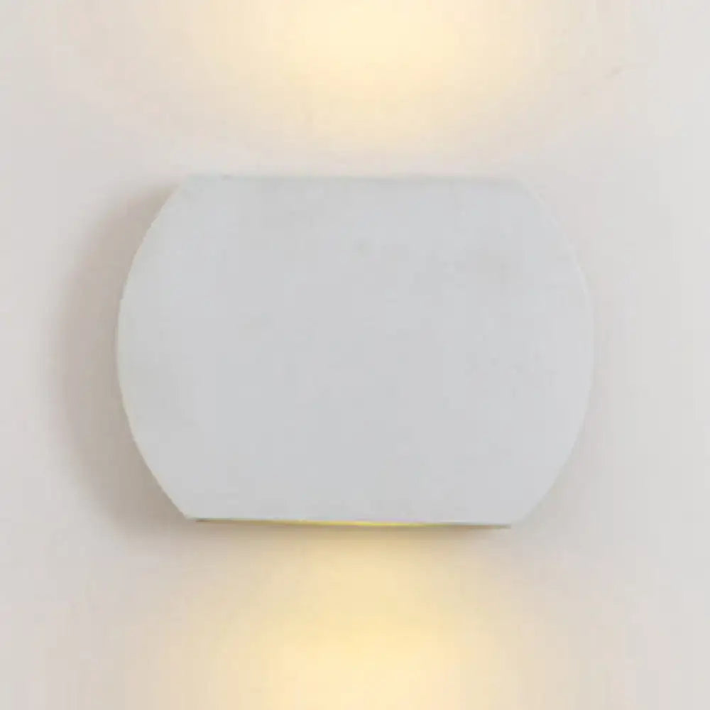 Modern white and black oval led wall lamp corridor direct wired