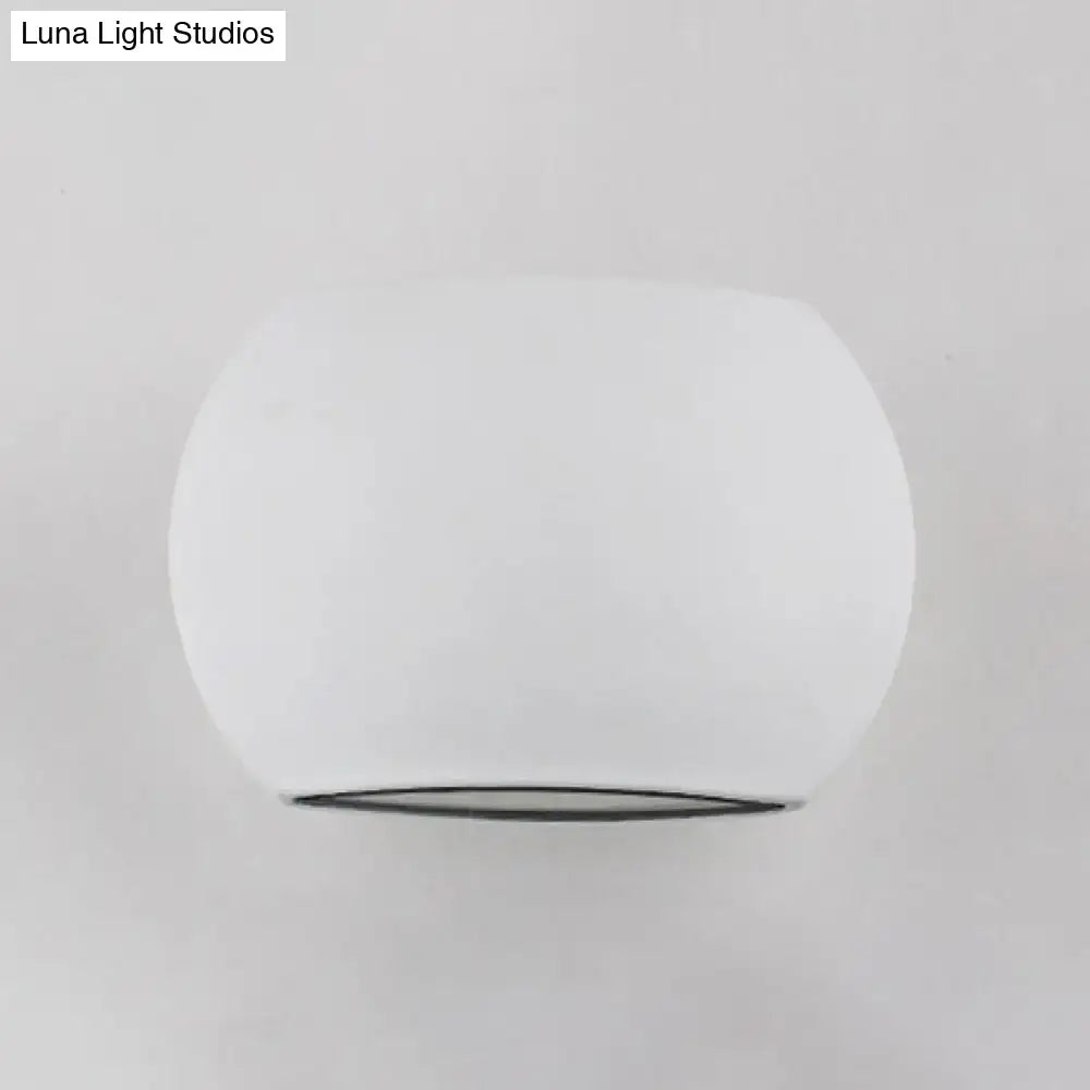 Modern white and black oval led wall lamp corridor direct wired