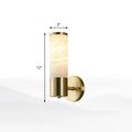 Modern white and brass pillar shaped sconce light bedroom lamp