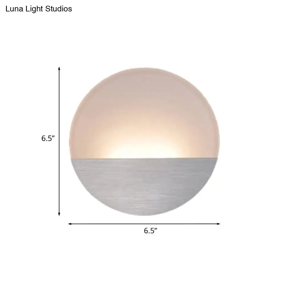 Modern white and silver led sconce light for bedroom warm glow