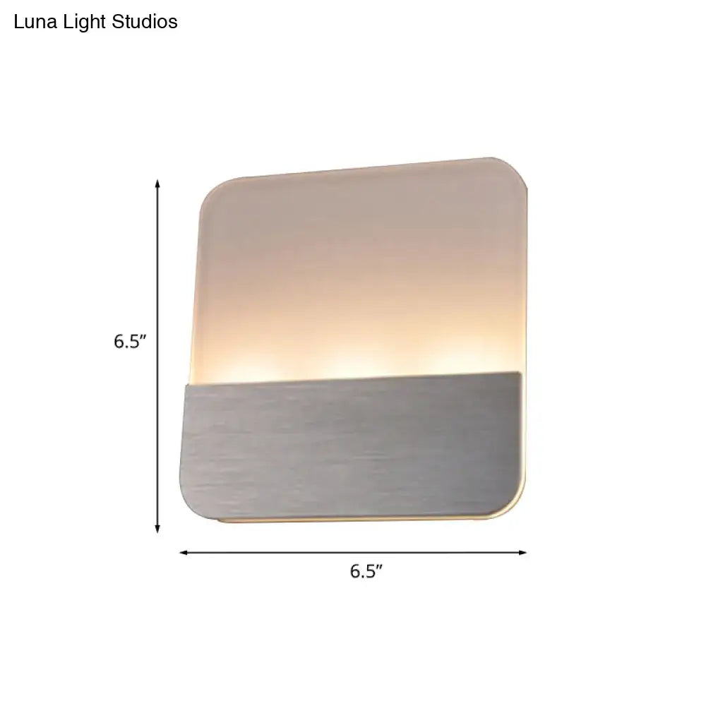 Modern white and silver led sconce light for bedroom warm glow