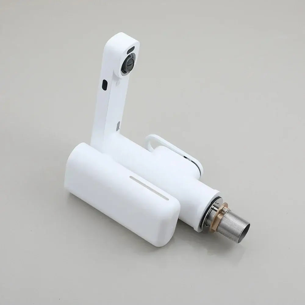 Modern white automatic sensor foam soap faucet bathroom sink mixer