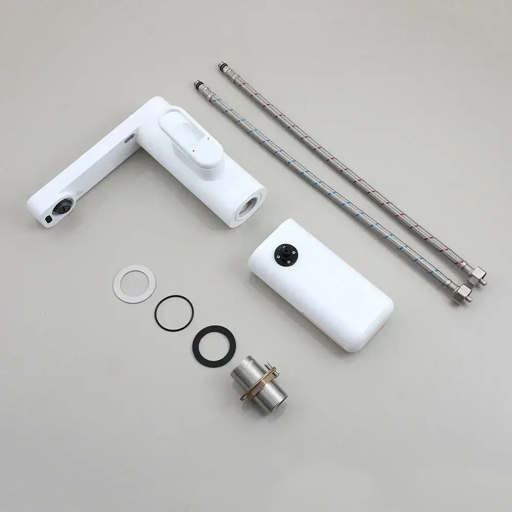 Modern white automatic sensor foam soap faucet bathroom sink mixer