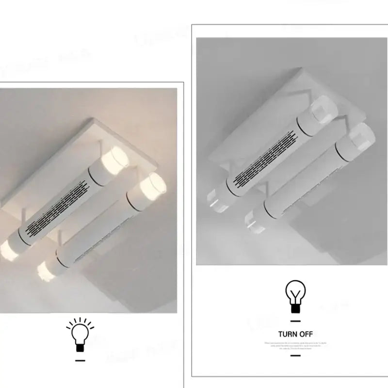 Modern white bladeless ceiling fan with led light for bedroom