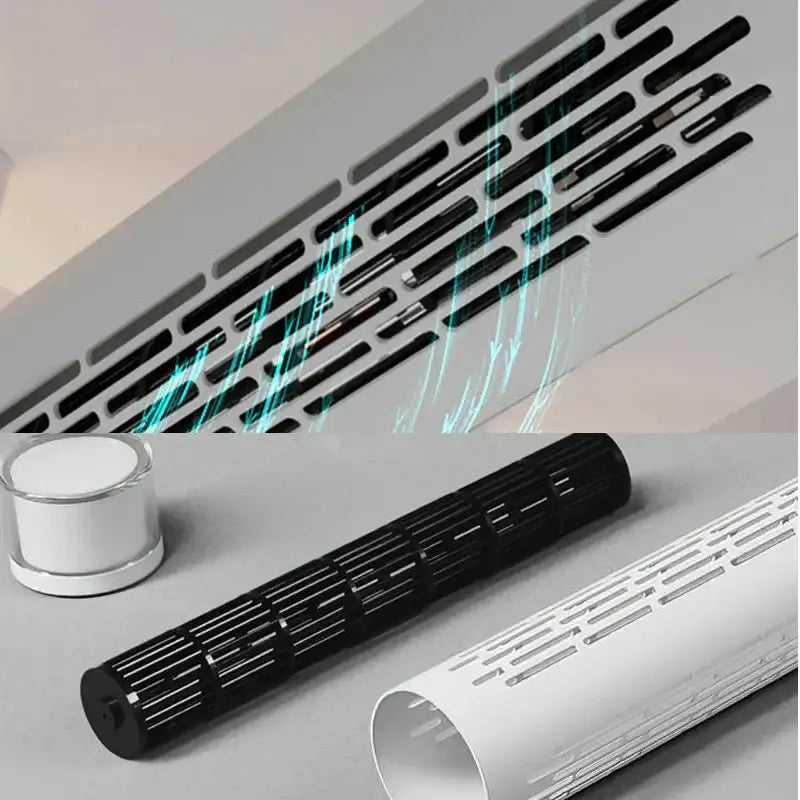 Modern white bladeless ceiling fan with led light for bedroom