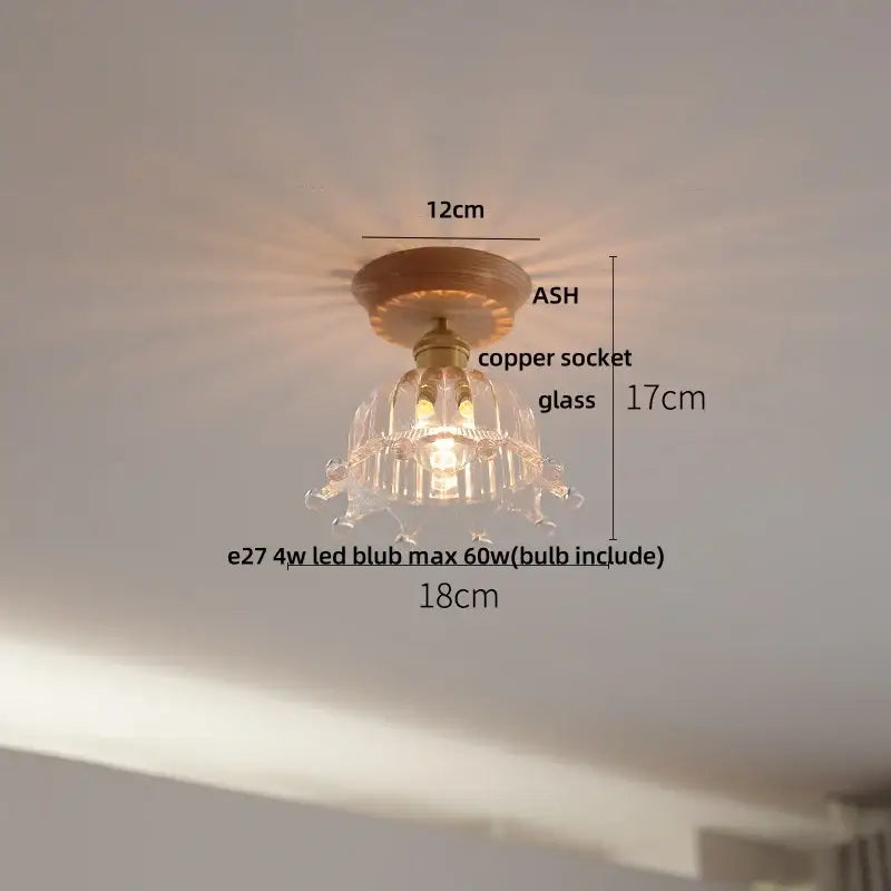 Modern white & brass ceramic led ceiling lamp bedroom lattice light