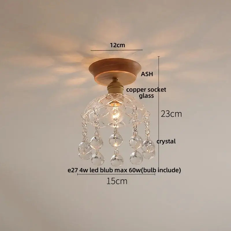 Modern white & brass ceramic led ceiling lamp bedroom lattice light