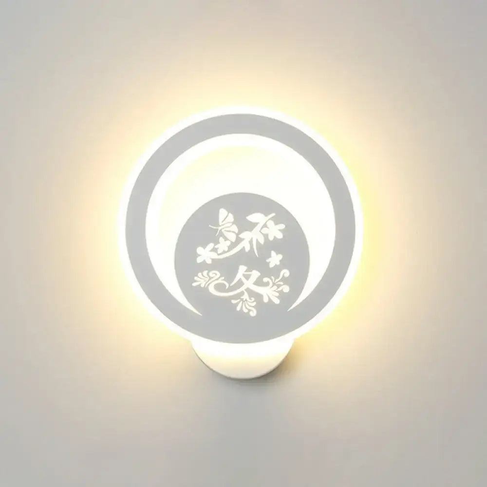 Modern white cartoon dog led wall light fixture 110v-120v bedroom