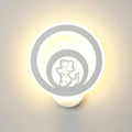 Modern white cartoon dog led wall light fixture 110v-120v bedroom