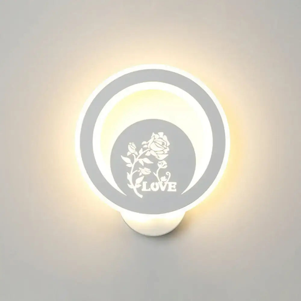 Modern white cartoon dog led wall light fixture 110v-120v bedroom