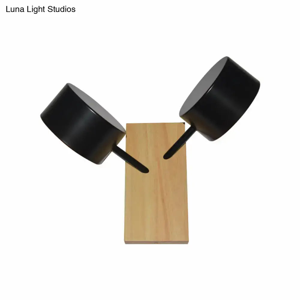 Modern white ceramic double drum wall sconce kitchen light 110v-120v