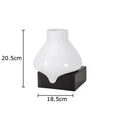 Modern white ceramic liquid vase living room melting bronze decor