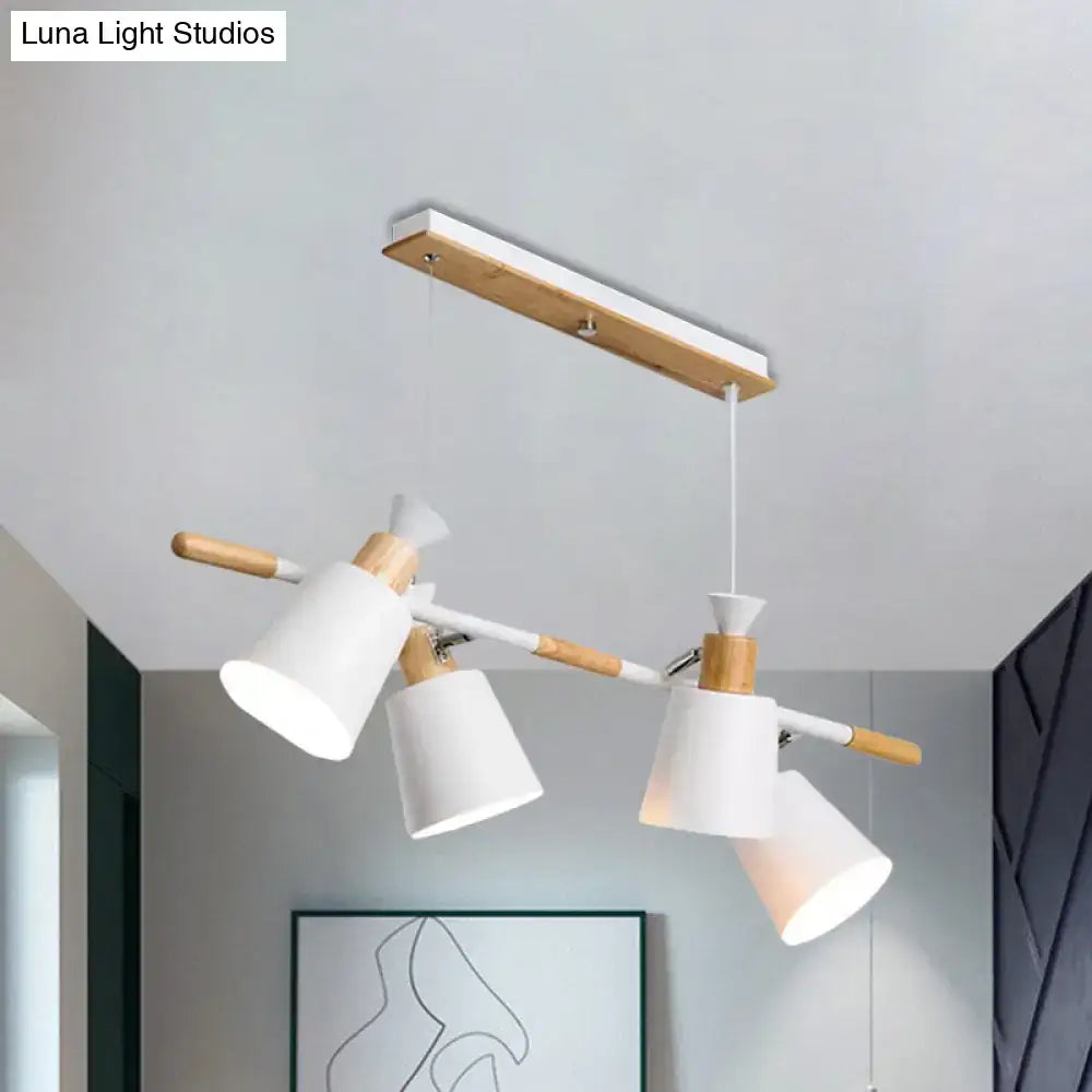 Modern white ceramic nordic island light kitchen tapered shade